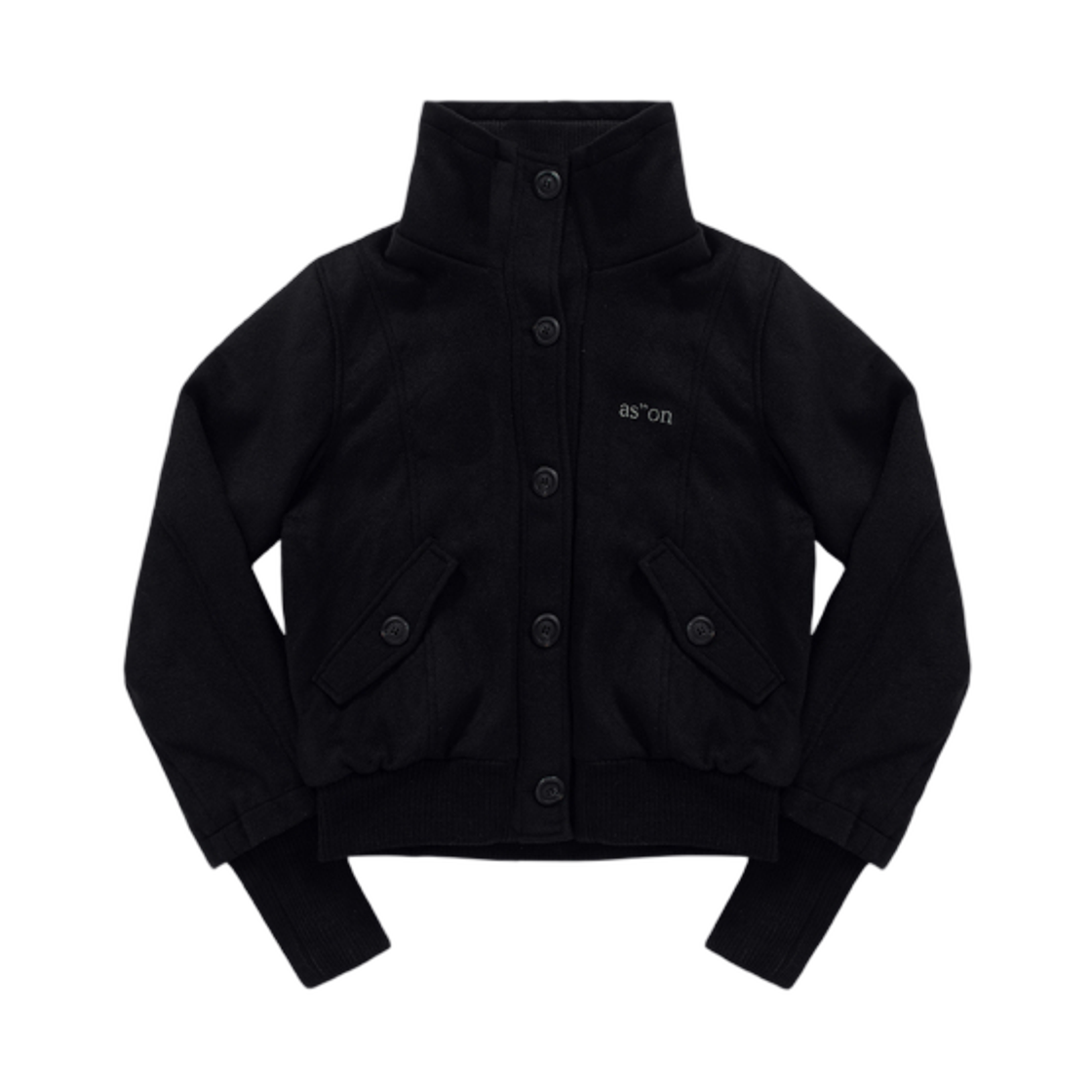 (W) 애즈온 덤보 울 자켓 블랙((W) Ason Dumbo Wool Jacket Black)