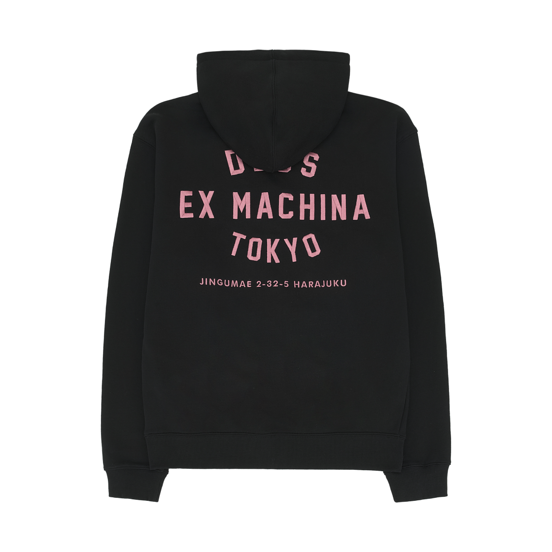 데우스 엑스 마키나 도쿄 컬리지 어드레스 집 후드 블랙(Deus Ex Machina Tokyo College Address Zip Hoodie Black)