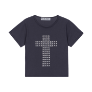 VOONT Stud Cross T-Shirt (CHARCOAL)