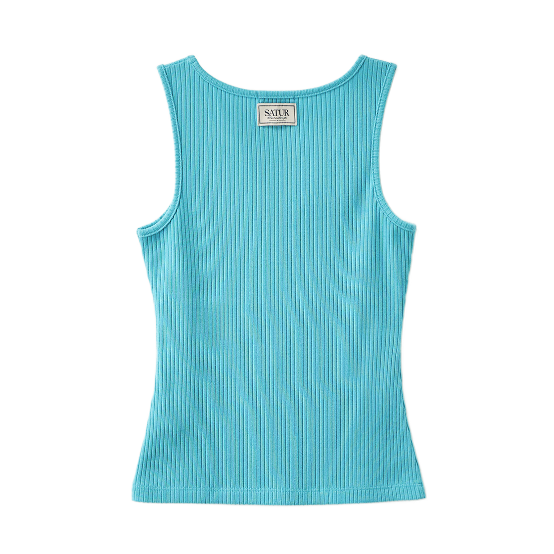 세터 우먼 로고 골지 슬리브리스 블루(SATUR W Logo Ribbed Sleeveless Blue) - 2