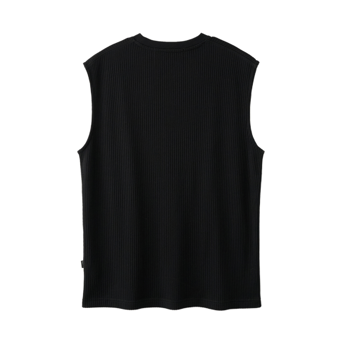 세터 크루넥 골지 슬리브리스 블랙(SATUR Crewneck Ribbed Sleeveless Black) - 2