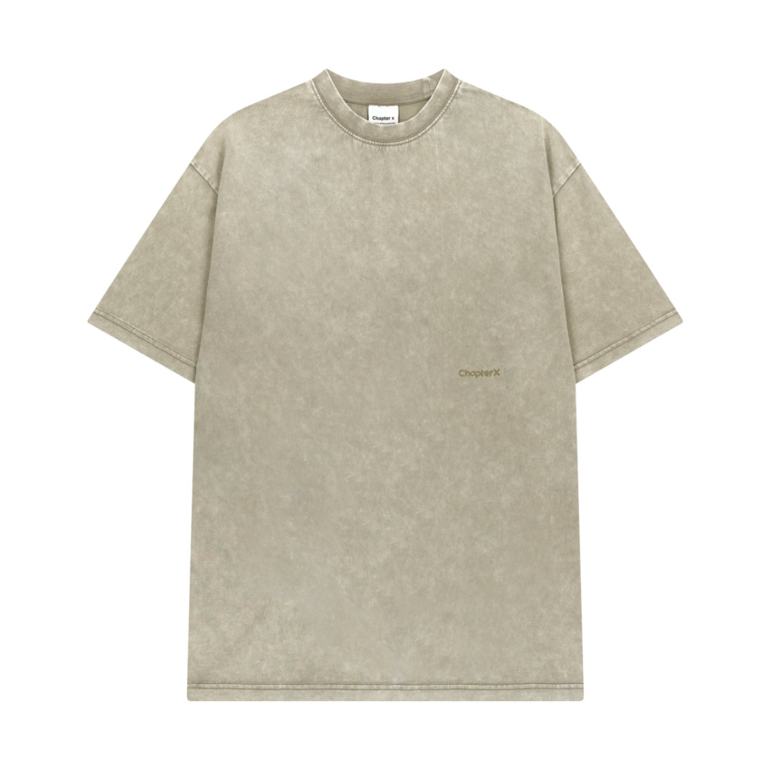 챕터엑스 피그먼트 소프트 숏 슬리브 베이지(Chapter.X Pigment Muscle Fit Soft Short Sleeve Beige)