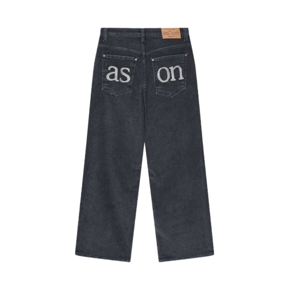 (W) 애즈온 모스 코듀로이 팬츠 차콜((W) Ason Moss Corduroy Pants Charcoal) - 2