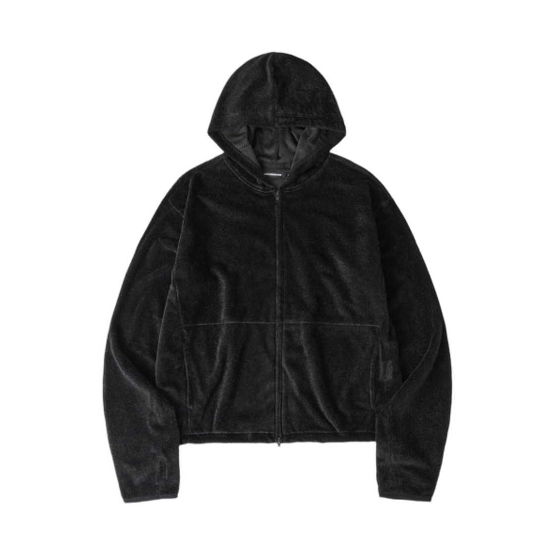 - Hatchingroom Fuzzy Mesh Hoodie Black