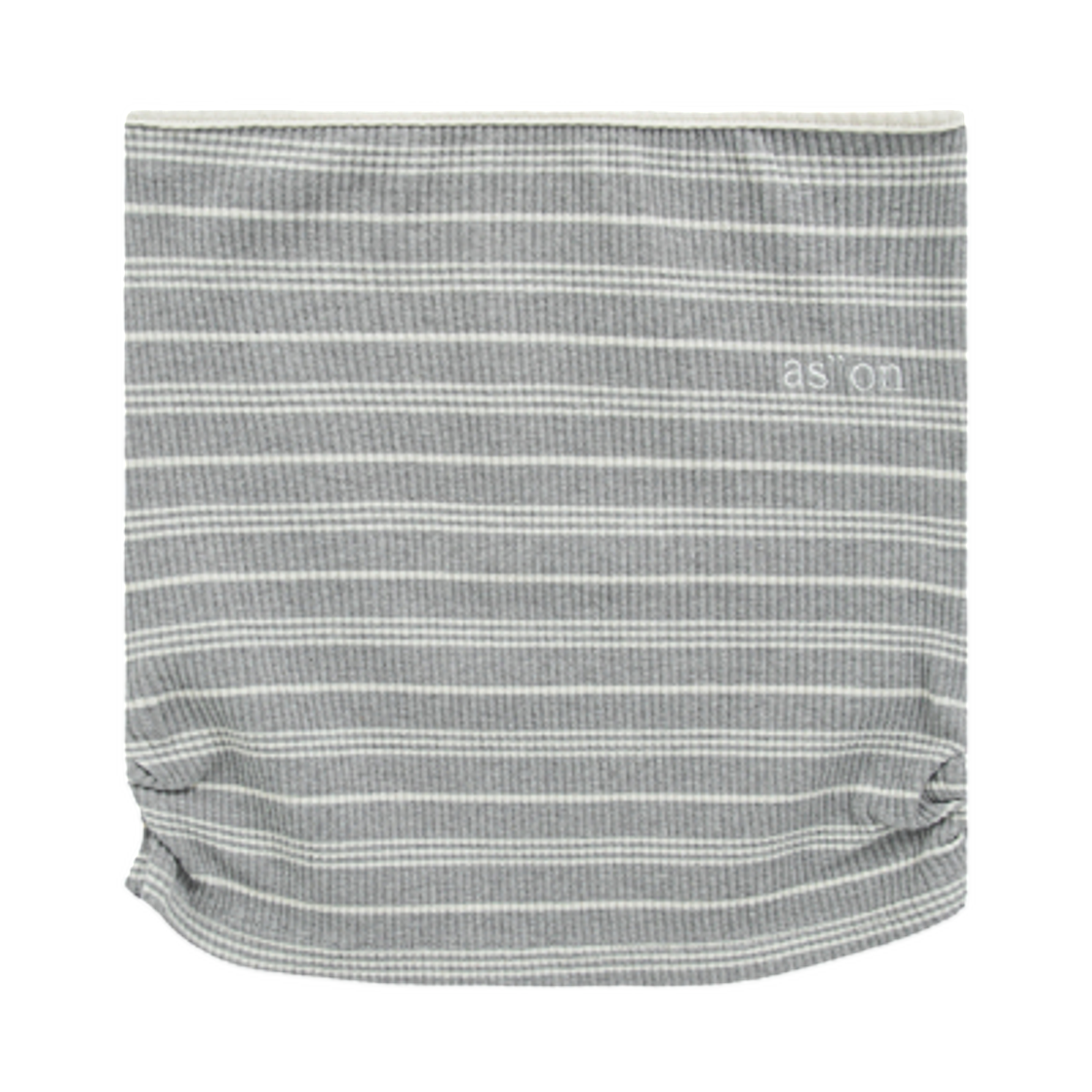 (W) 애즈온 발렌타인 스트라이프 미니 스커트 그레이((W) Ason Bumble Stripe Mini Skirt Gray)