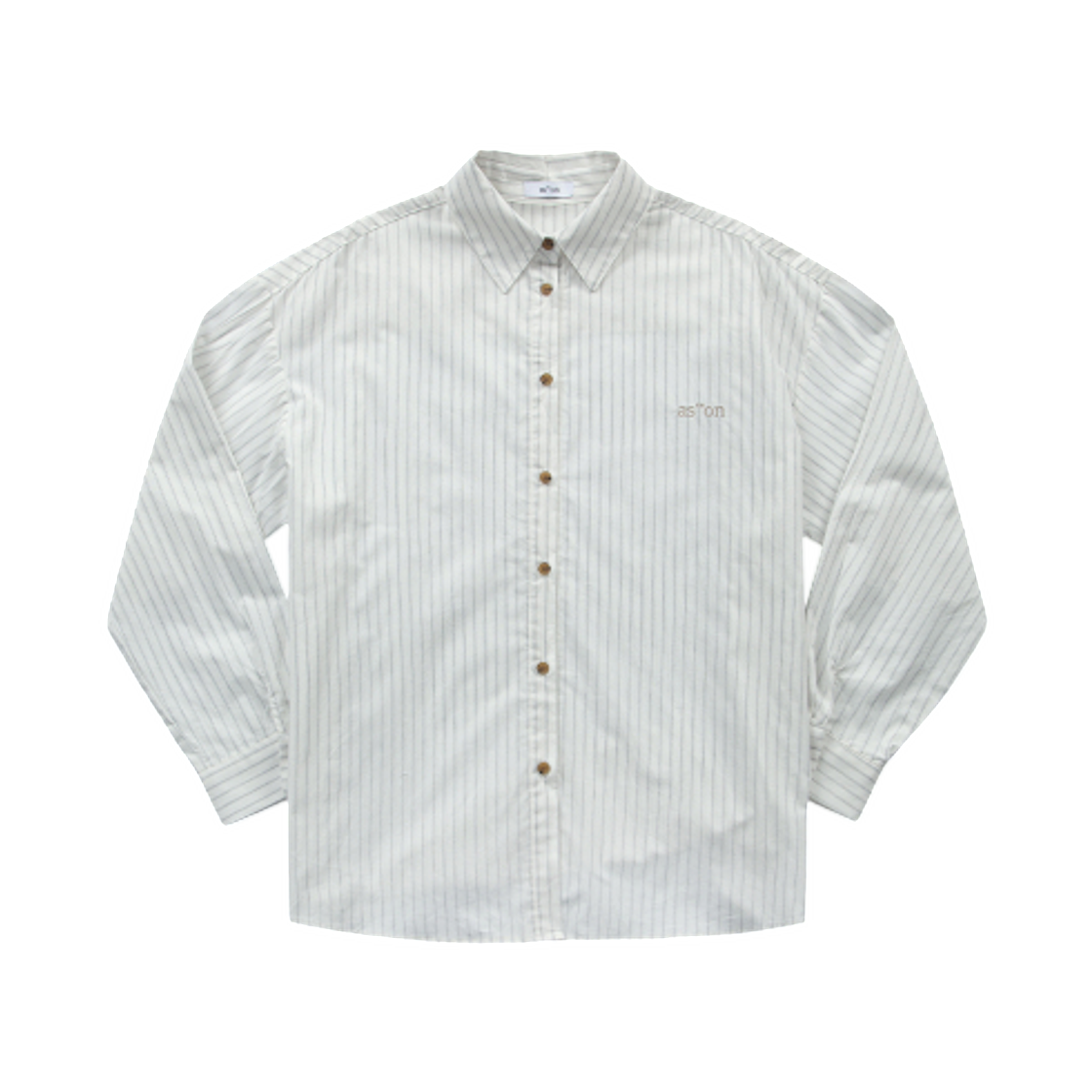(W) 애즈온 로피 스트라이프 셔츠 아이보리((W) Ason Lopy Stripe Shirt Ivory)