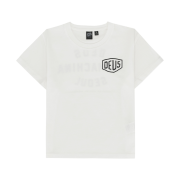 (W) Deus Ex Machina Seoul College Address Crop T-Shirt White