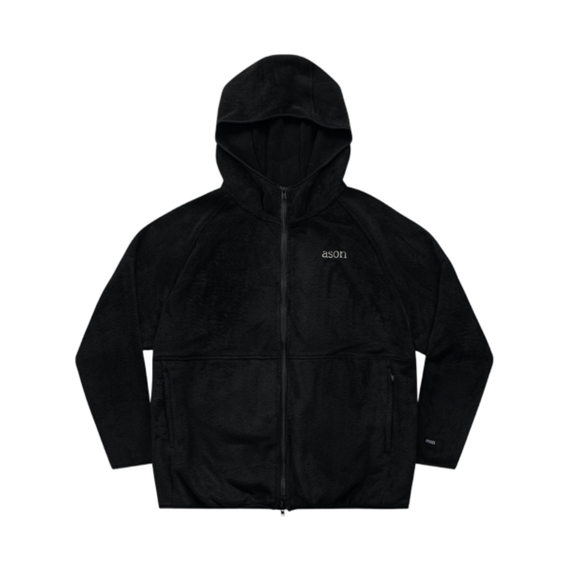 (W) 애즈온 플리스 집업 블랙((W) Ason Fleece Zip Up Black)