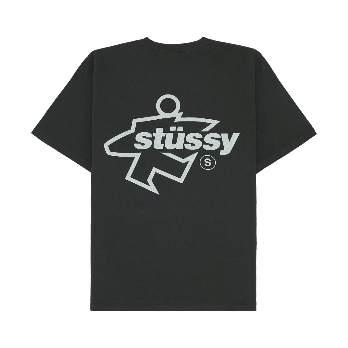 1905180 Stussy Surf Size Pigment Dyed T-Shirt Faded Black