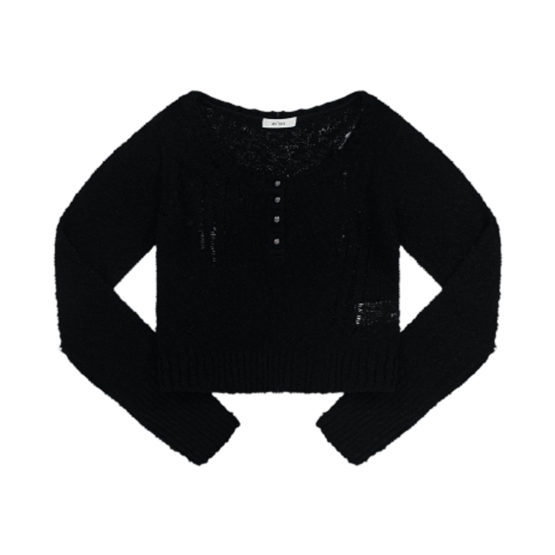 (W) 애즈온 아이스 부클 니트 블랙((W) Ason Ice Boucle Knit Black)