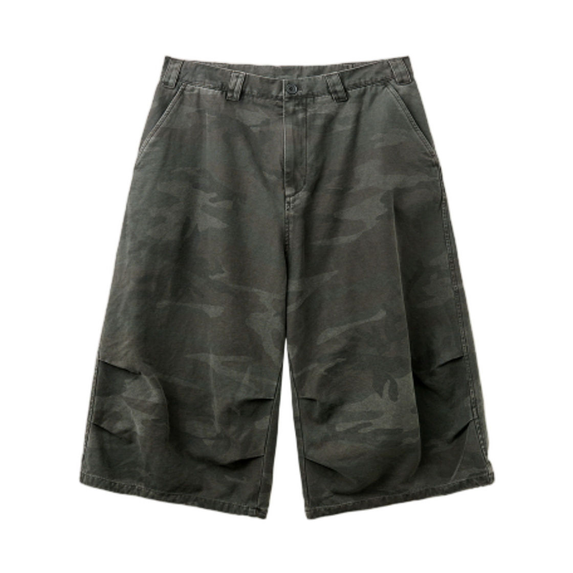 해칭룸 스노우 쇼츠 오버 다이드 카모 카키(Hatchingroom Snow Shorts Over Dyed Camo Khaki)