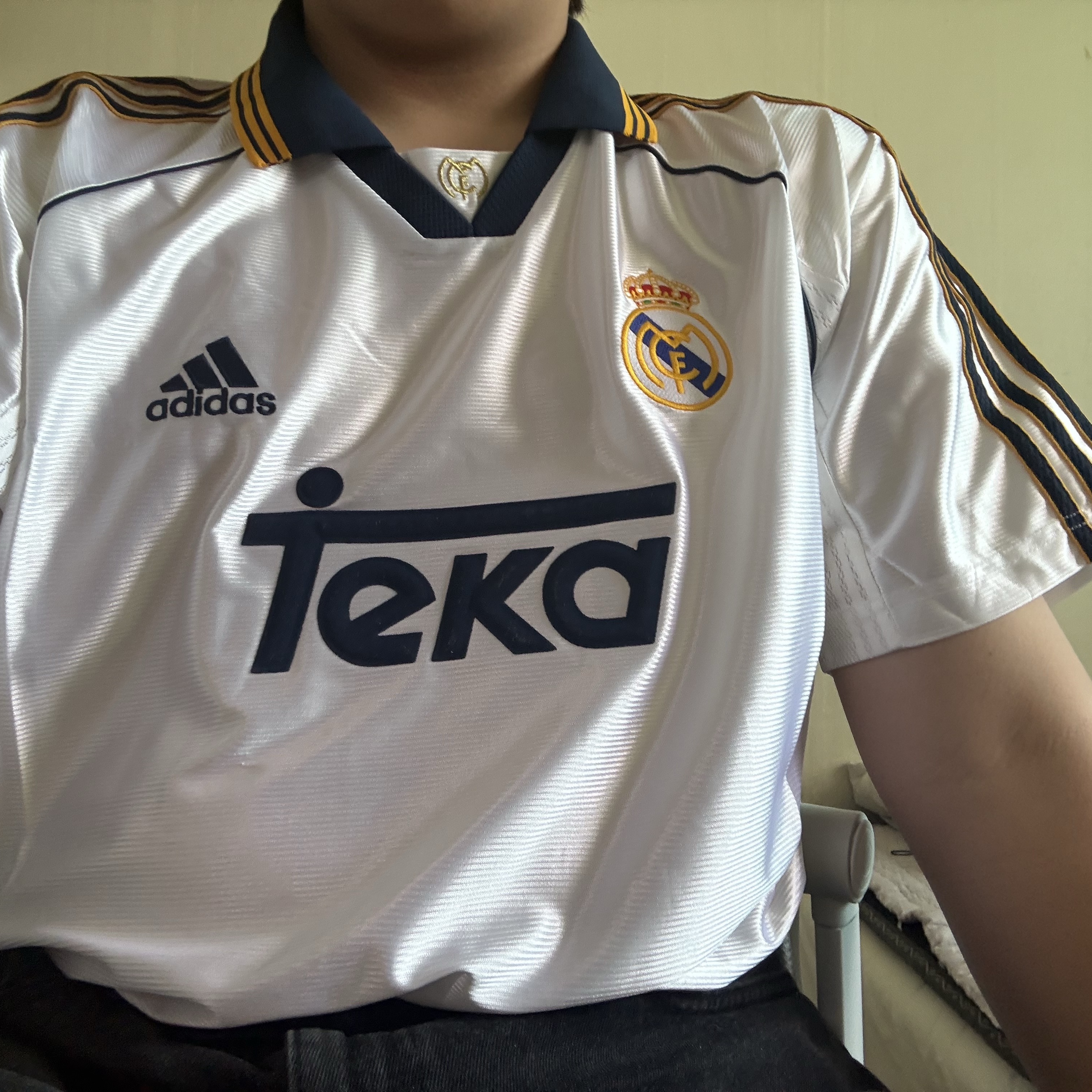 Adidas Real Madrid 99/00 Home Jersey White - KR Sizing (Non Marking Ver.) 착용 스타일 - 1