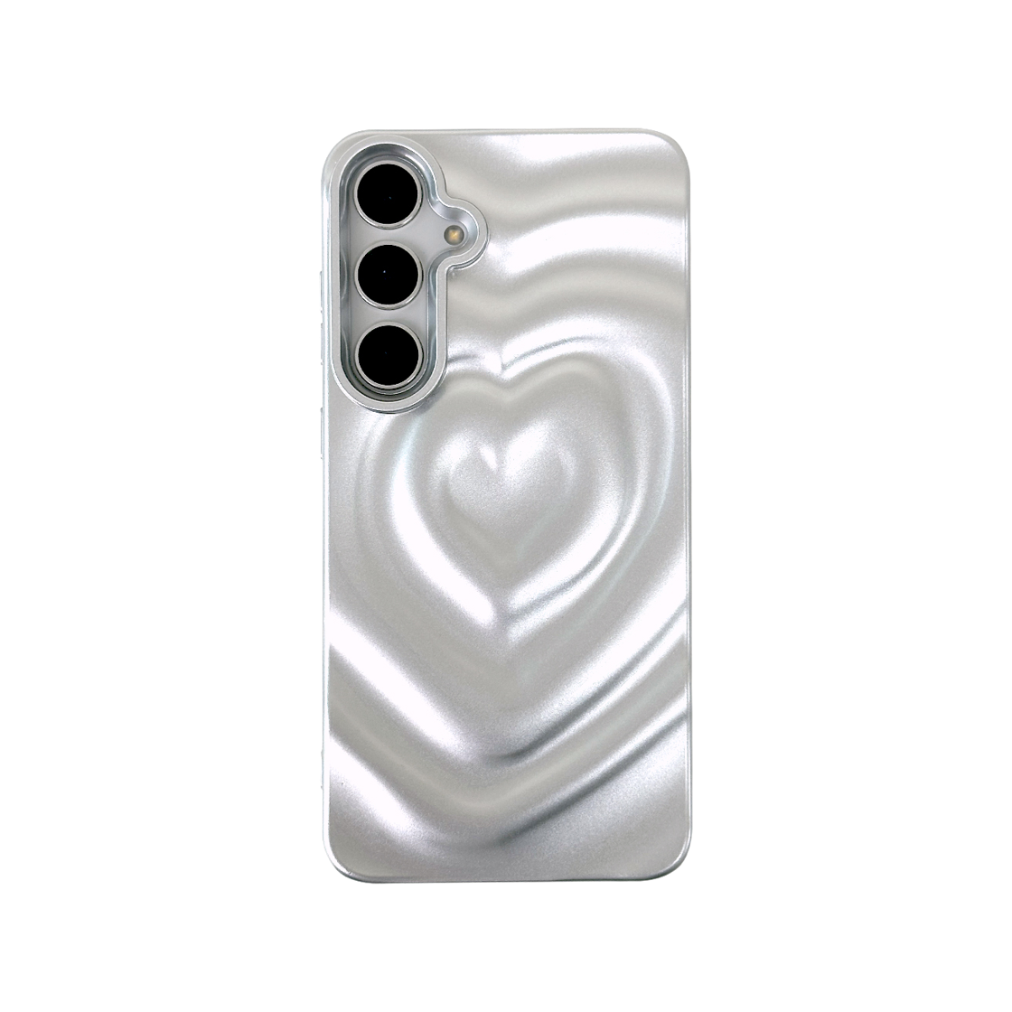 0039 NINETEENFRIDAY 3D Heart Case - Silver (Galexy)
