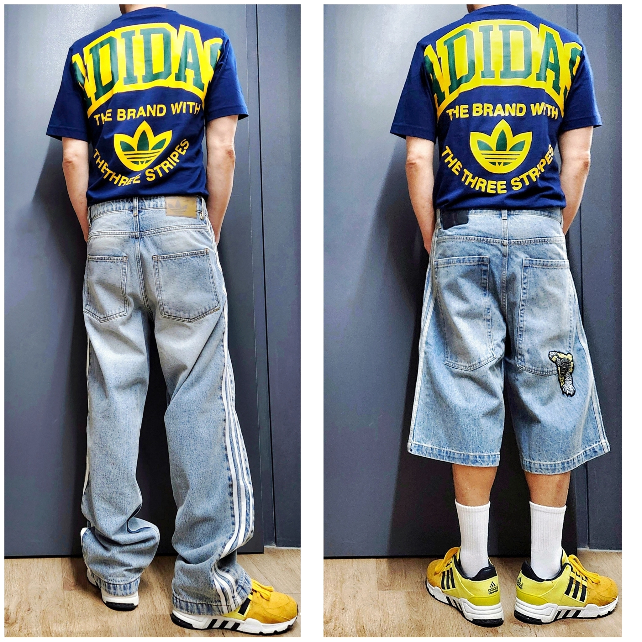 Adidas EQT Running Support Rio, Adidas x Atmos Denim Firebird Track Top Indigo Denim - KR Sizing 착용 스타일 - 2