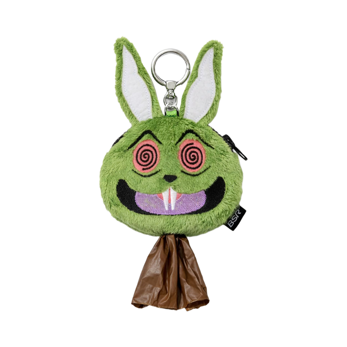 비에스래빗 트리피래빗 풉백 키링 그린(Bsrabbit Trippy Rabbit Stuffed Coin Wallet Green Poop Bag Edition)