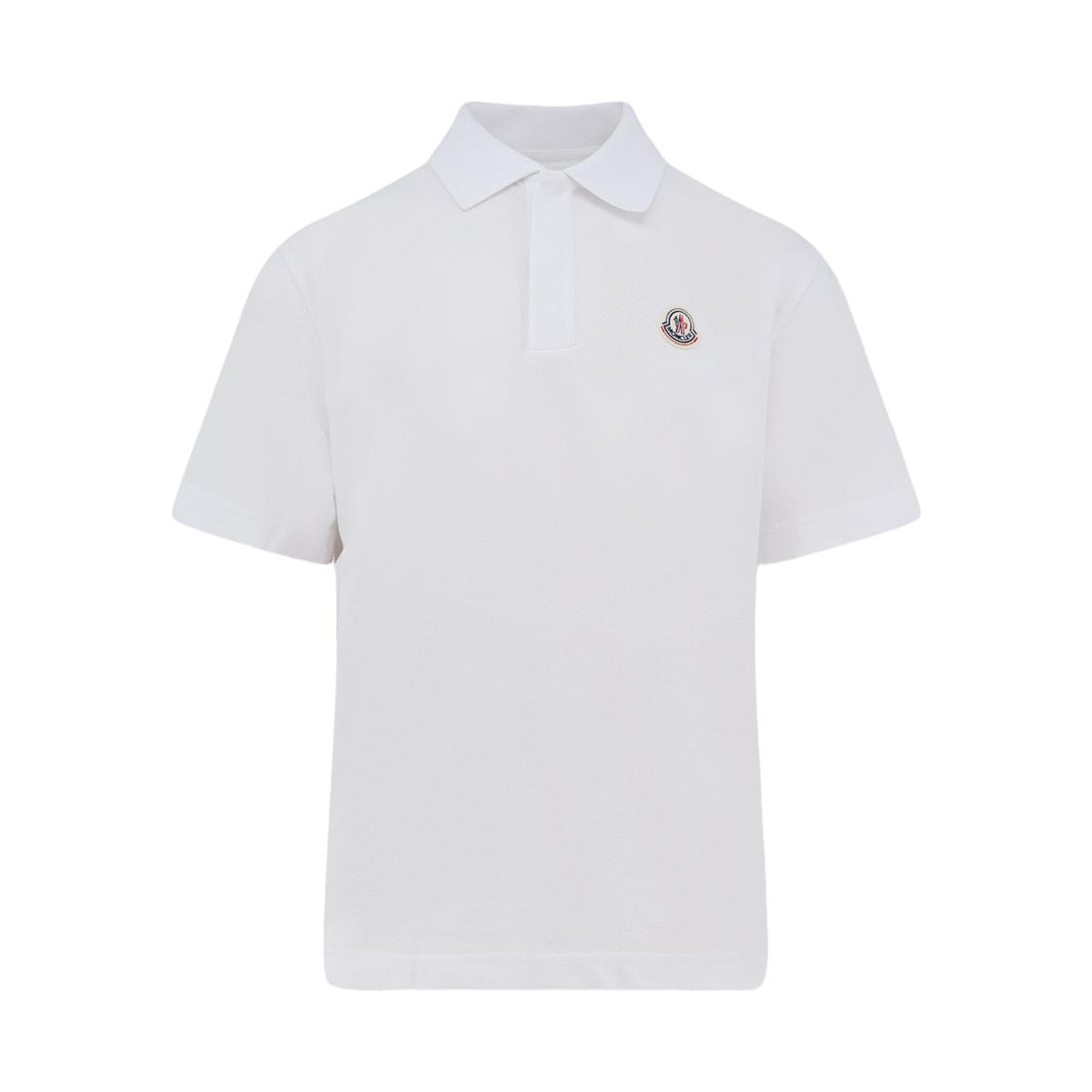 L1-091-8A00024-89A16-00A Moncler Logo Cotton Piquet Polo Shirt White - 26SS