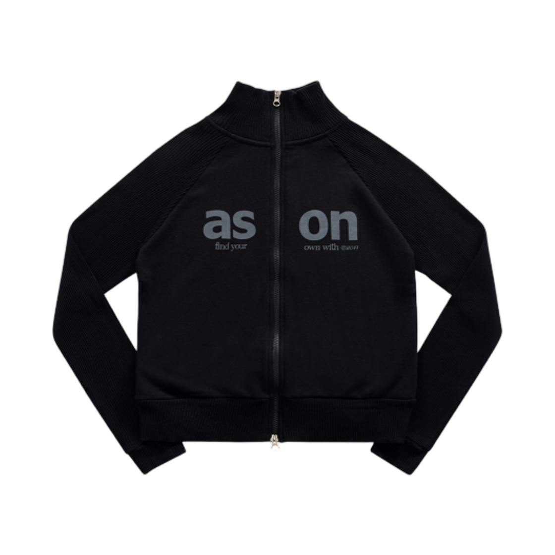 (W) 애즈온 솔트 집업 블랙((W) Ason Salt Zip Up Black)