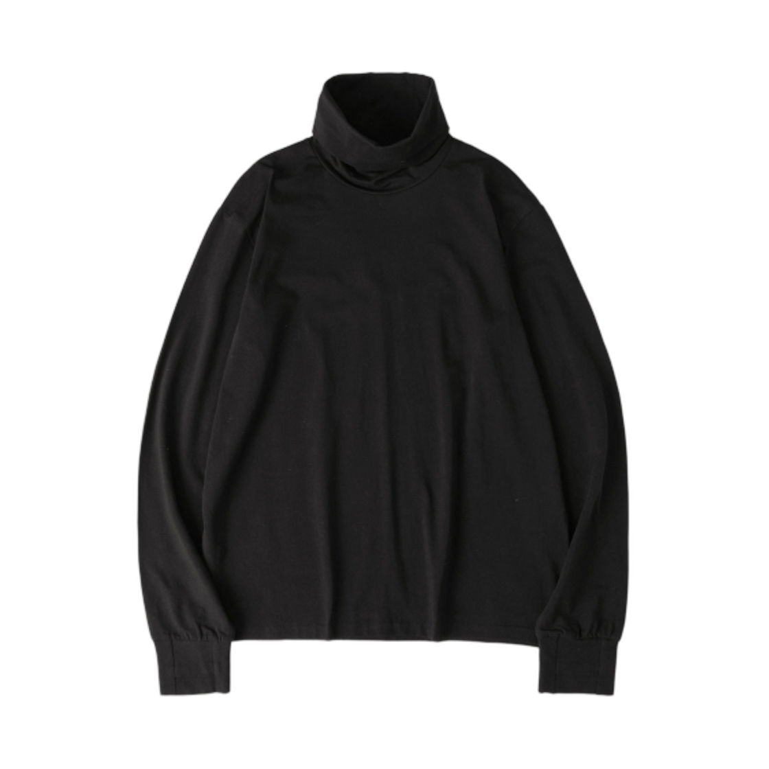 해칭룸 박서 터틀넥 티셔츠 블랙(Hatchingroom Boxer Turtleneck T-Shirt Black)