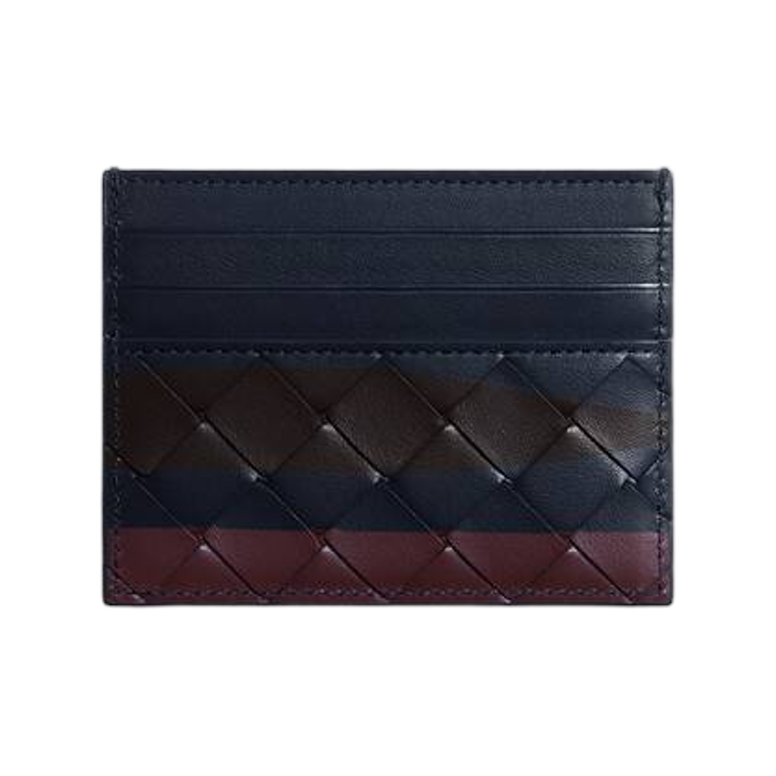 795612V6K414328 Bottega Veneta Intrecciato Credit Card Case Midnight Espresso Deep Mahogany