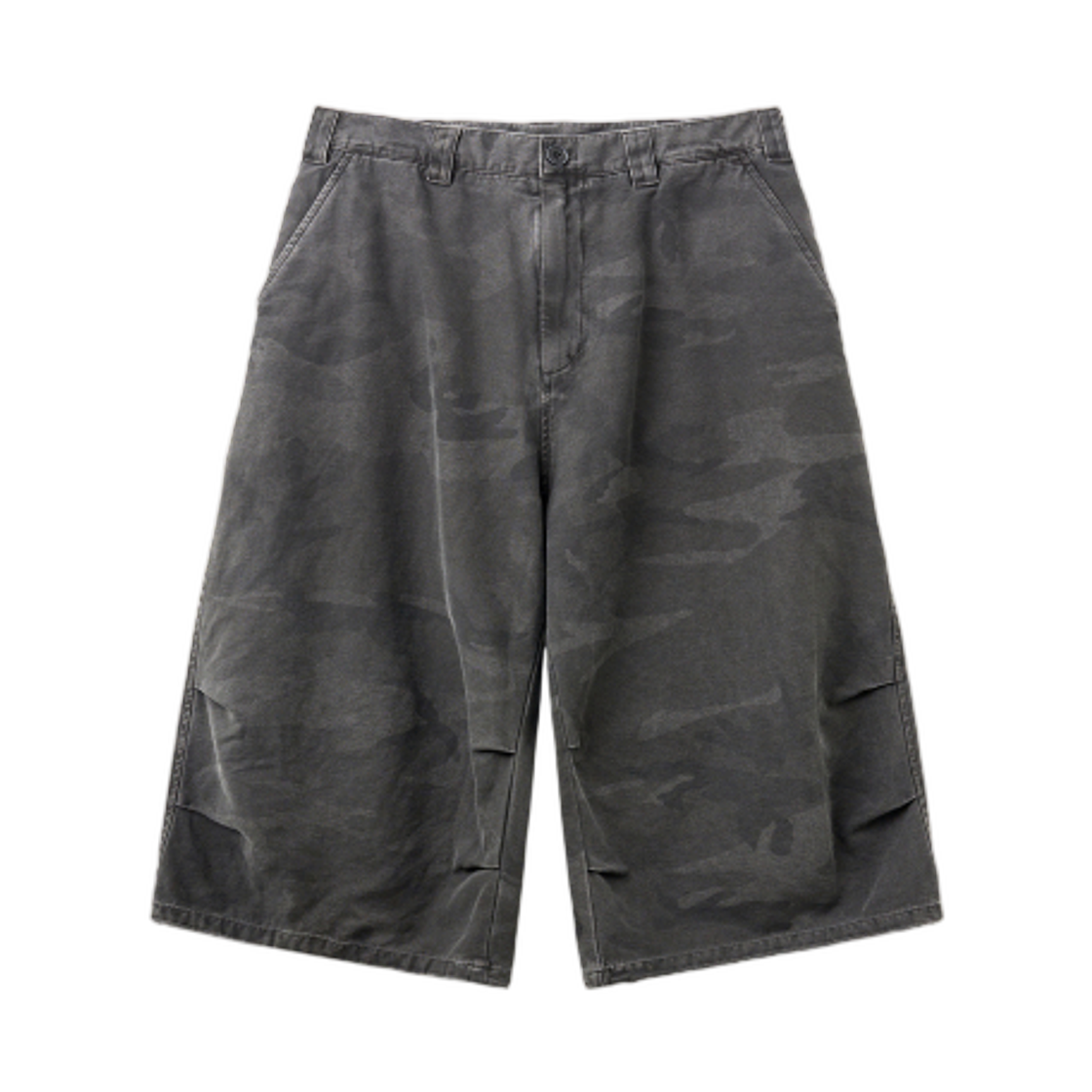 해칭룸 스노우 쇼츠 오버 다이드 카모 차콜(Hatchingroom Snow Shorts Over Dyed Camo Charcoal) - 1