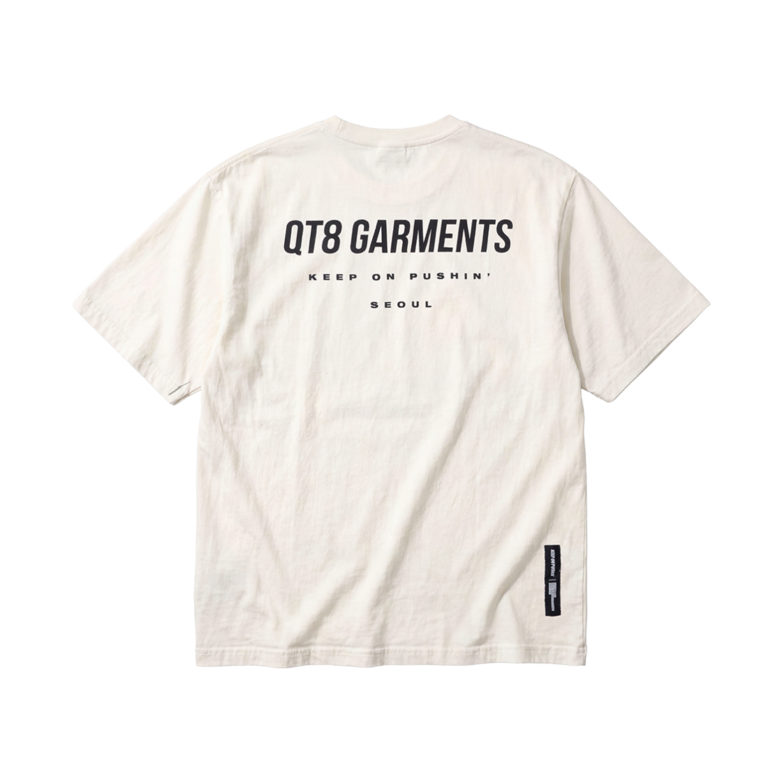큐티에잇 가먼츠 피그먼트 심플 로고 티 아이보리(QT8 GARMENTS Pigment Simple Logo Tee Ivory) - 2