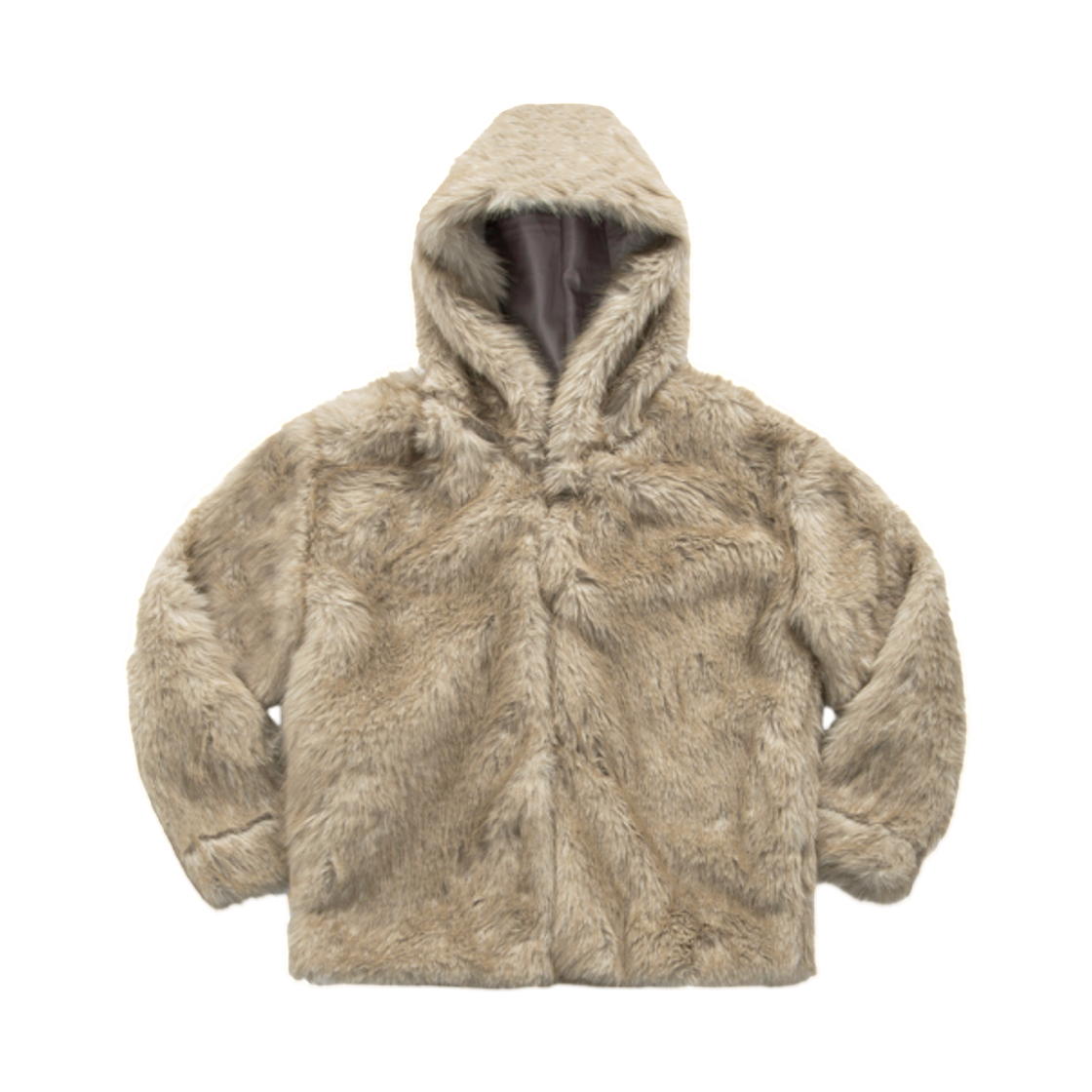 (W) 애즈온 코아 후드 퍼 자켓 베이지((W) Ason Koa Hoodie Fur Jacket Beige)