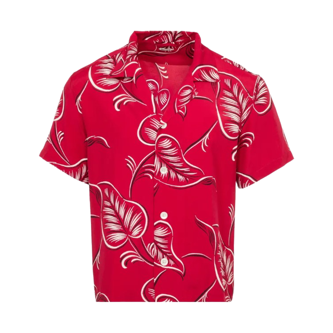 보디 크리핑 베고니아 숏슬리브 셔츠 레드 화이트(Bode Creeping Begonia Short Sleeve Shirt Red White)