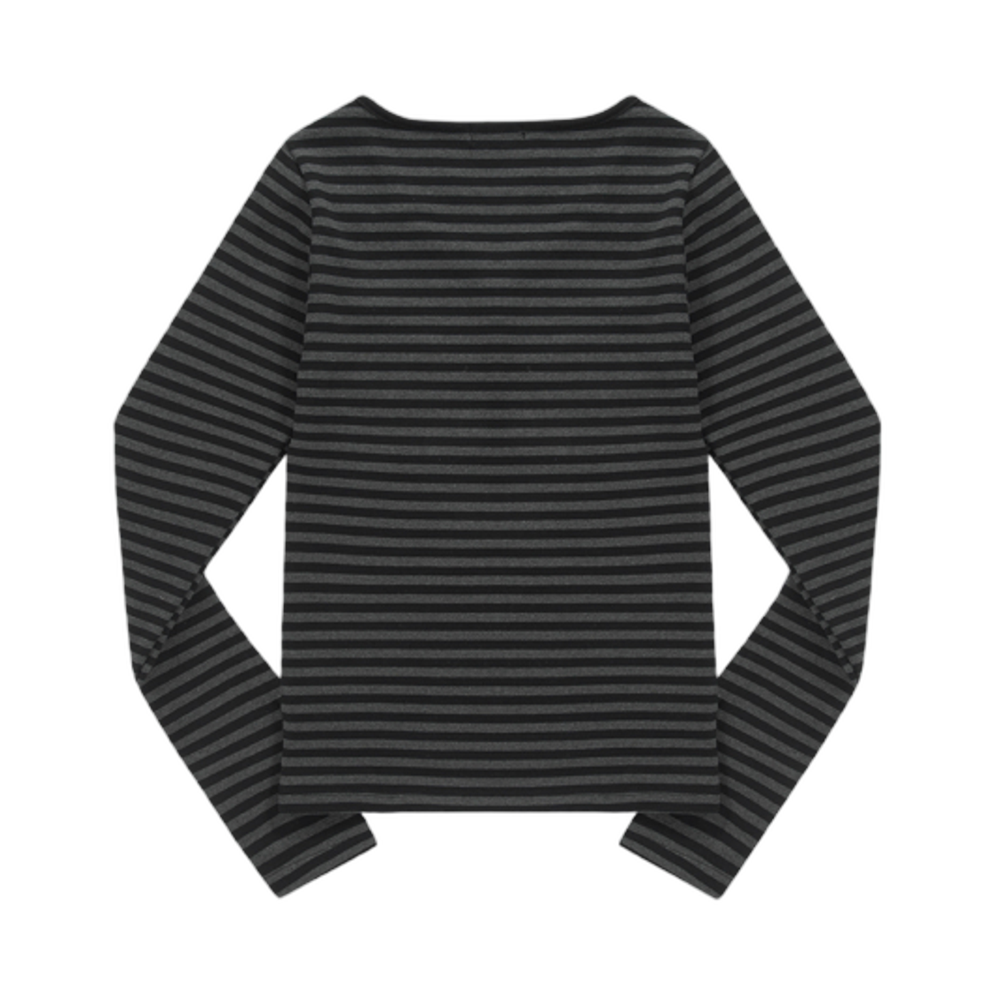 (W) 애즈온 엘렌 스트라이프 티셔츠 블랙((W) Ason Ellen Stripe T-Shirt Black) - 2