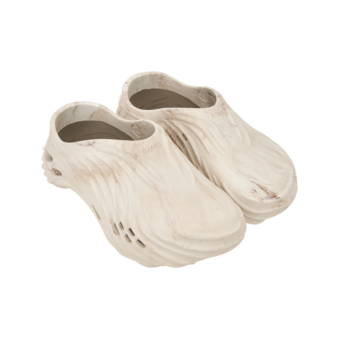 크록스 에코 워터컬러 마블드 웨이브 클로그 본 멀티(Crocs Echo Watercolor Marbled Wave Clog Bone Multi) - 4