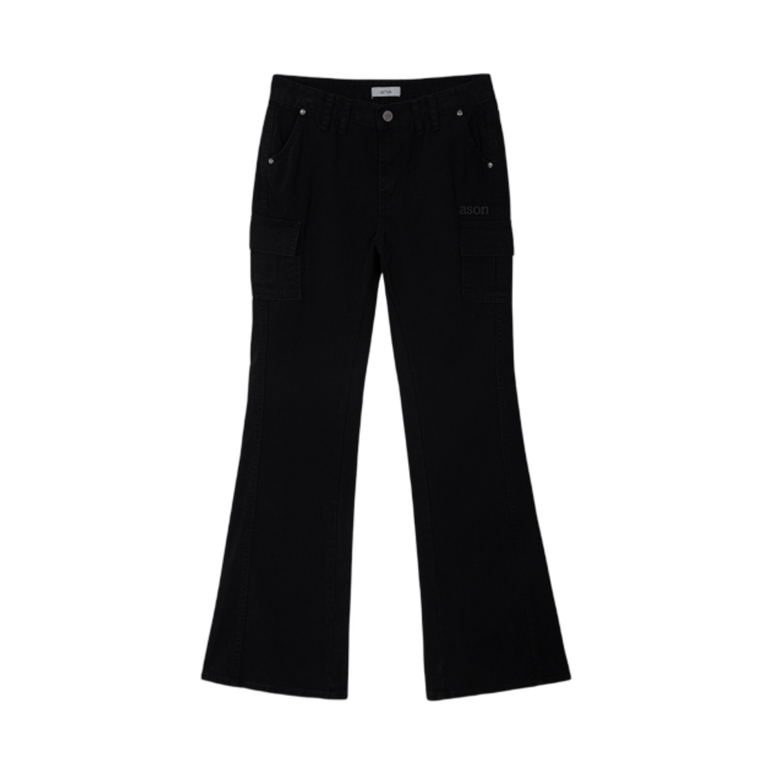 (W) 애즈온 미닛 카고 팬츠 블랙((W) Ason Minutes Cargo Pants Black)