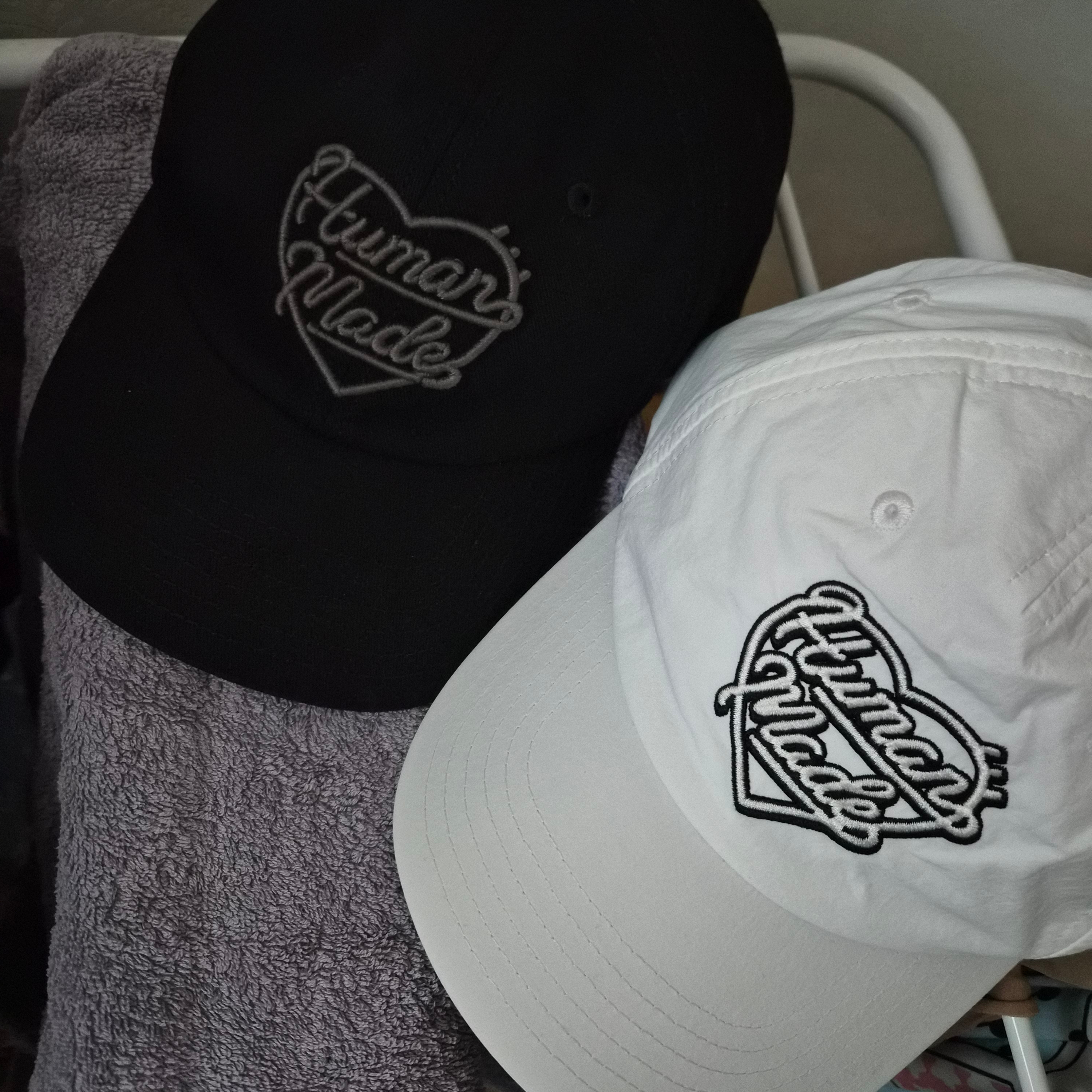 Human Made 5 Panel Nylon Cap White 착용 스타일
