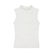 VOONT Shirring High Neck Sleeveless (IVORY)