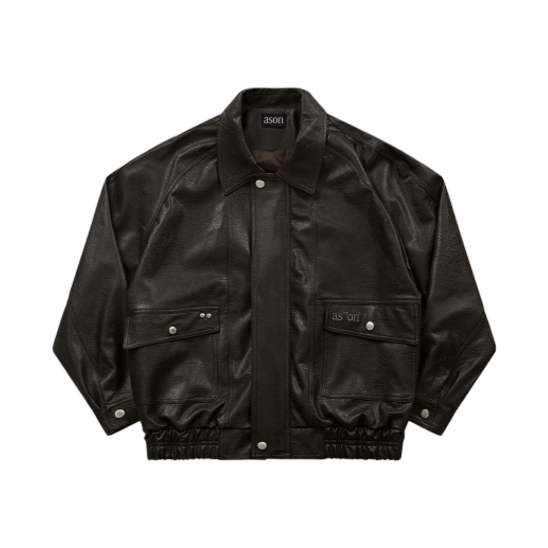 (W) 애즈온 릴트 레더 자켓 브라운((W) Ason Rilt Leather Jacket Brown)
