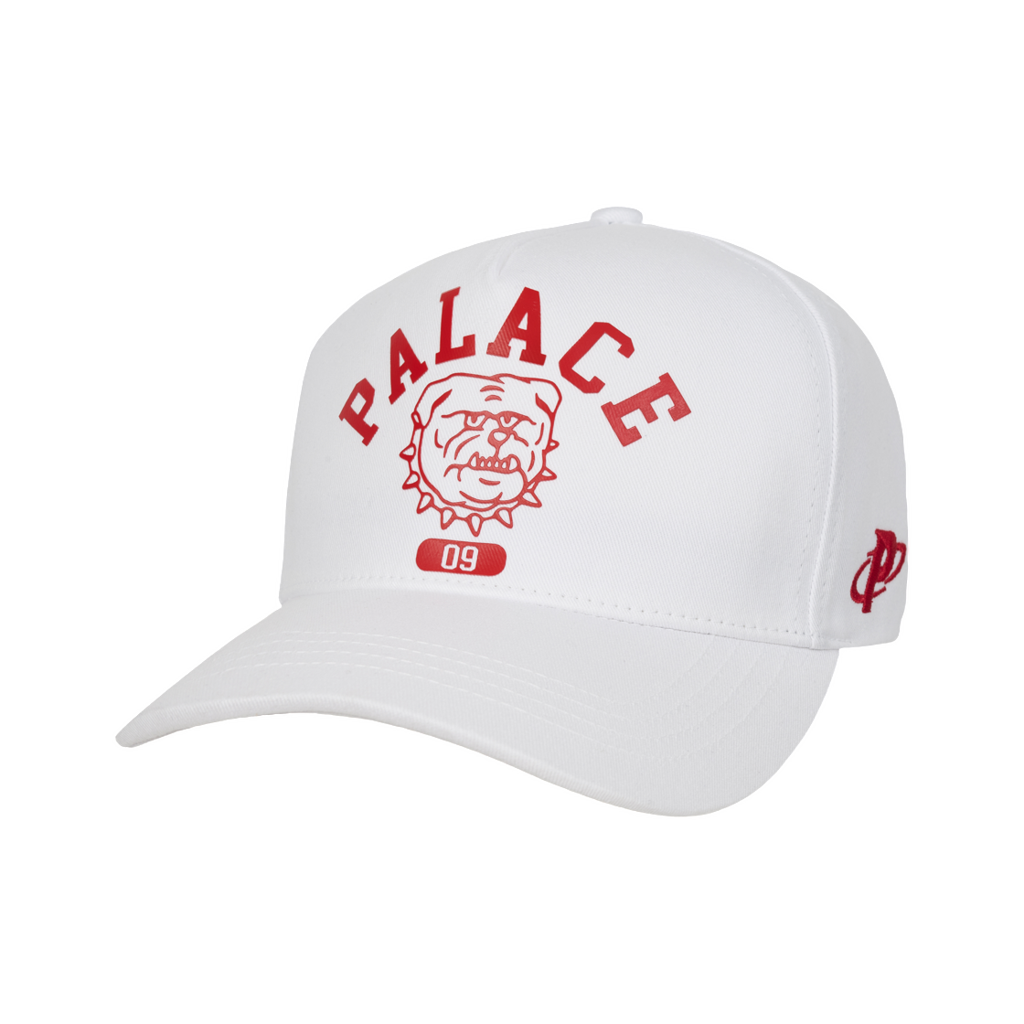- Palace Bulldog P Frame 5-Panel Snapback White - 26SS