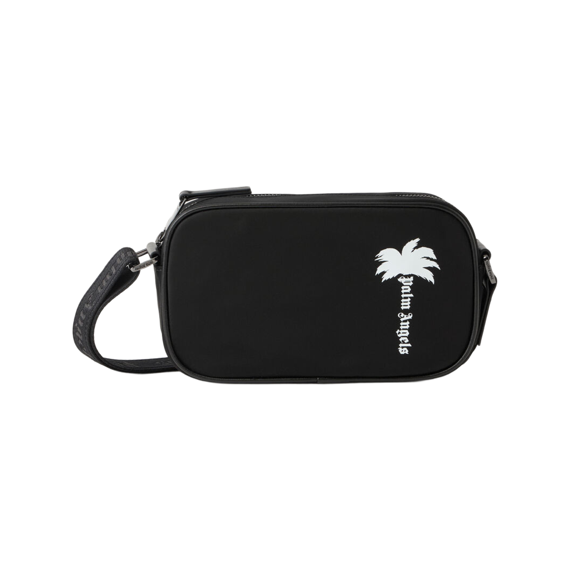 팜엔젤스 크로스 바디 백 - 블랙 화이트(Palm Angels Cross Body Bag - Black White)
