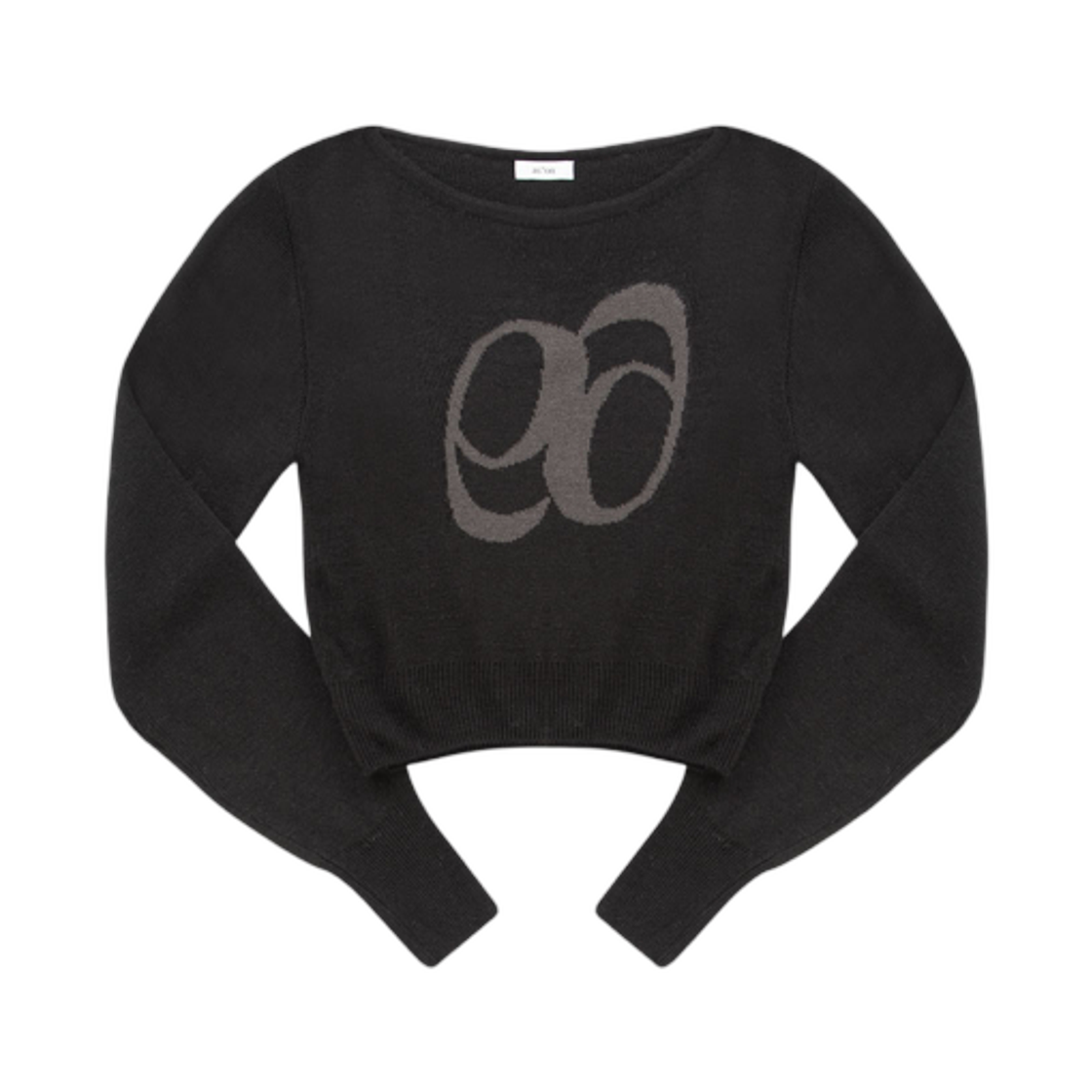 (W) 애즈온 보트넥 니트 블랙((W) Ason Boat Neck Knit Black)