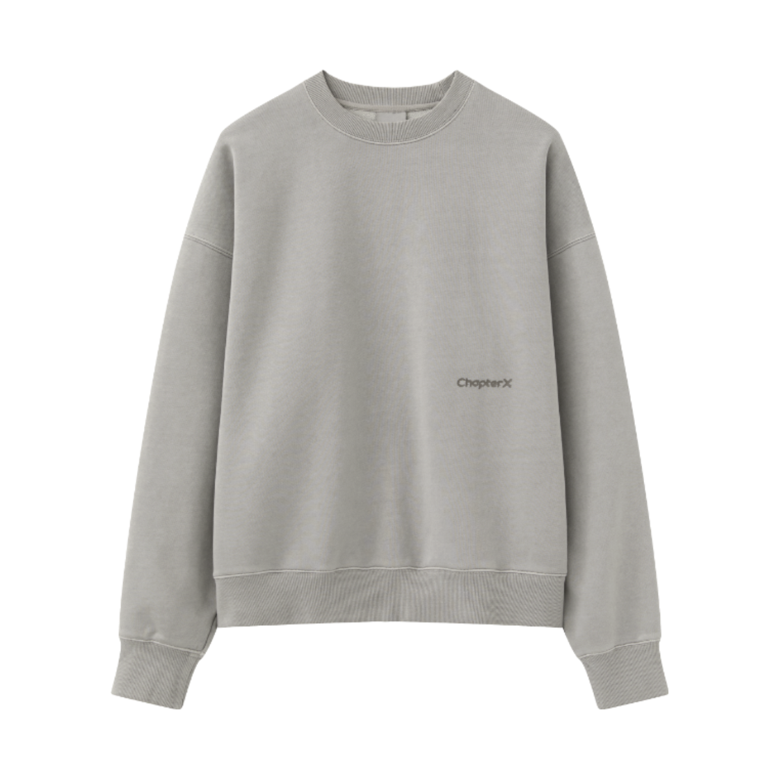 챕터엑스 피그먼트 오버숄더 에어홀 맨투맨 그레이(Chapter.X Pigment Over shoulder Air Hole Sweatshirt Grey)