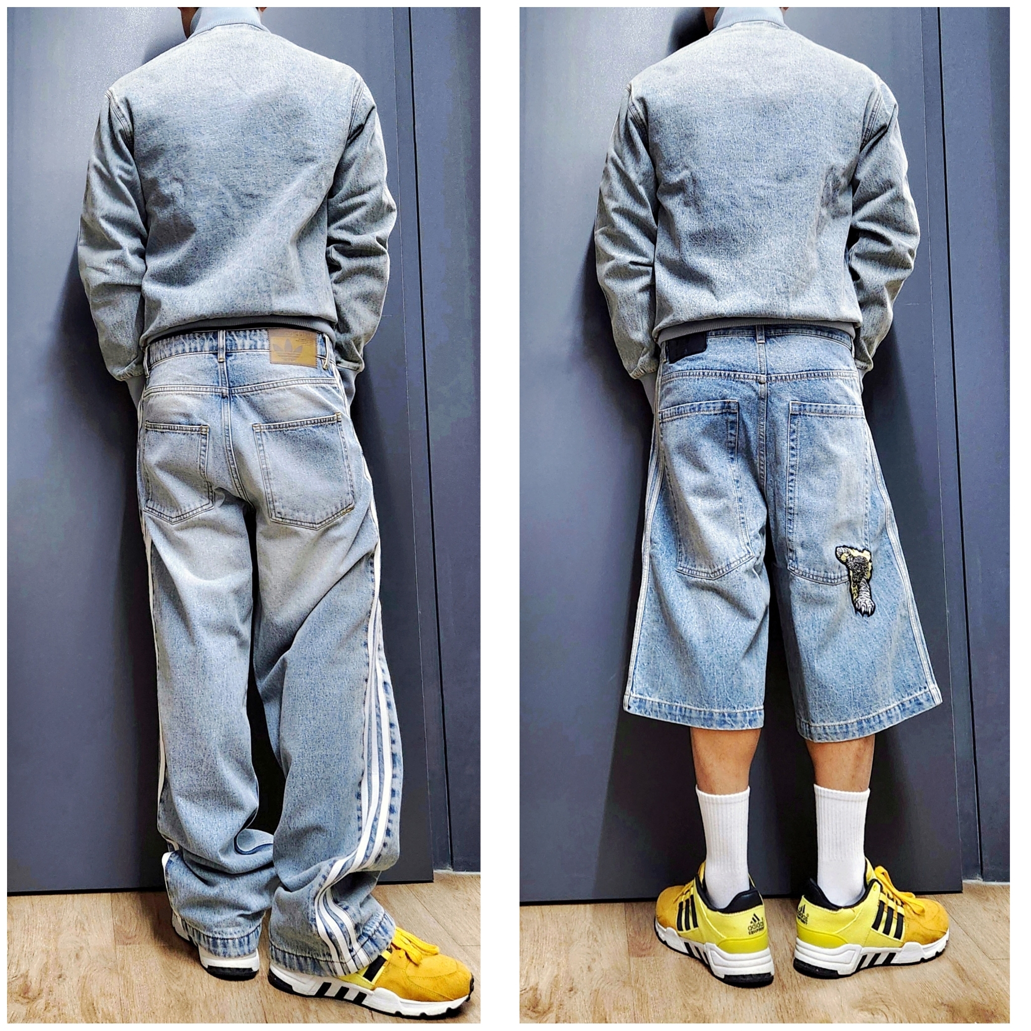 Adidas EQT Running Support Rio, Adidas x Atmos Denim Firebird Track Top Indigo Denim - KR Sizing 착용 스타일 - 3