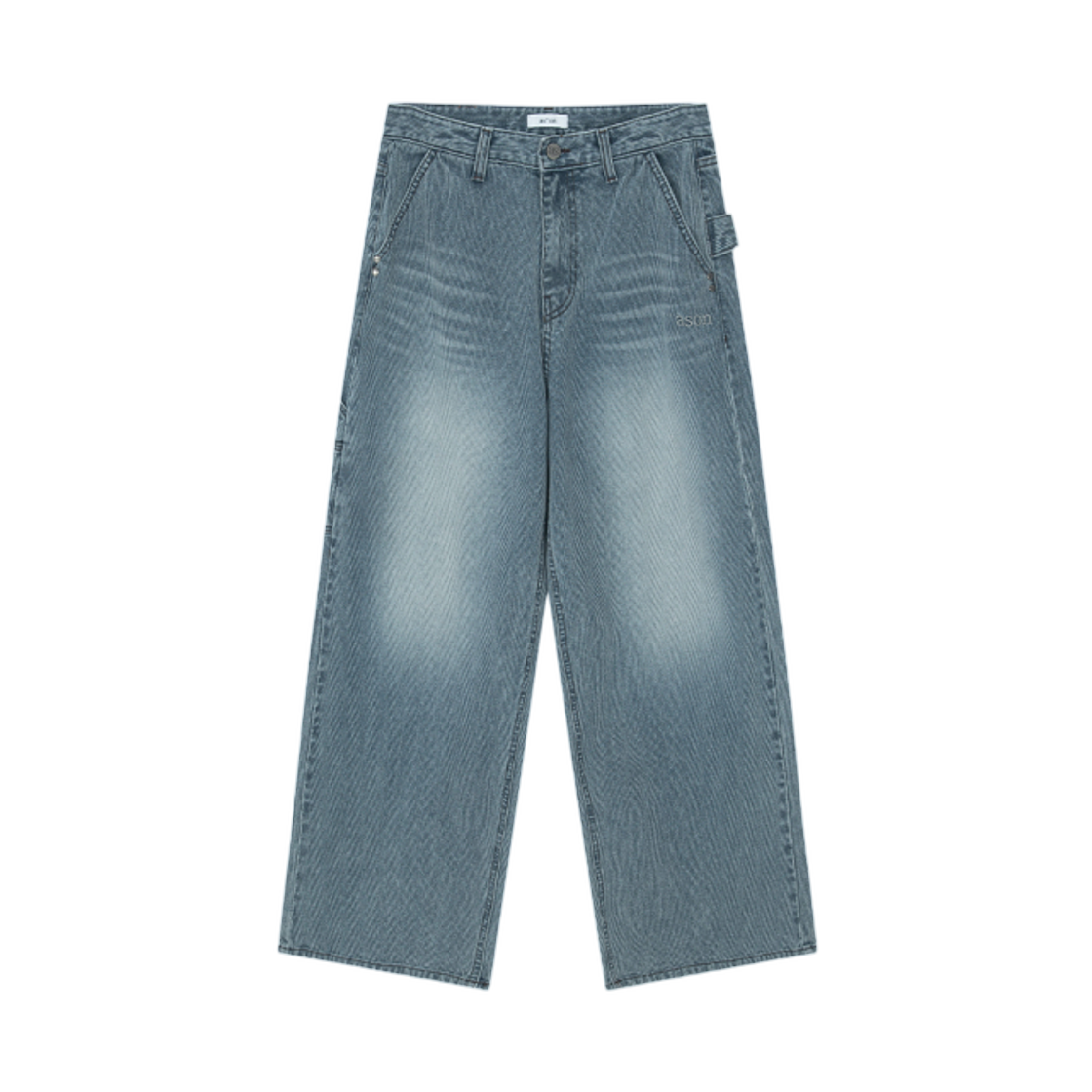 (W) 애즈온 에코 카펜터 팬츠 블루((W) Ason Echo Carpenter Pants Blue)