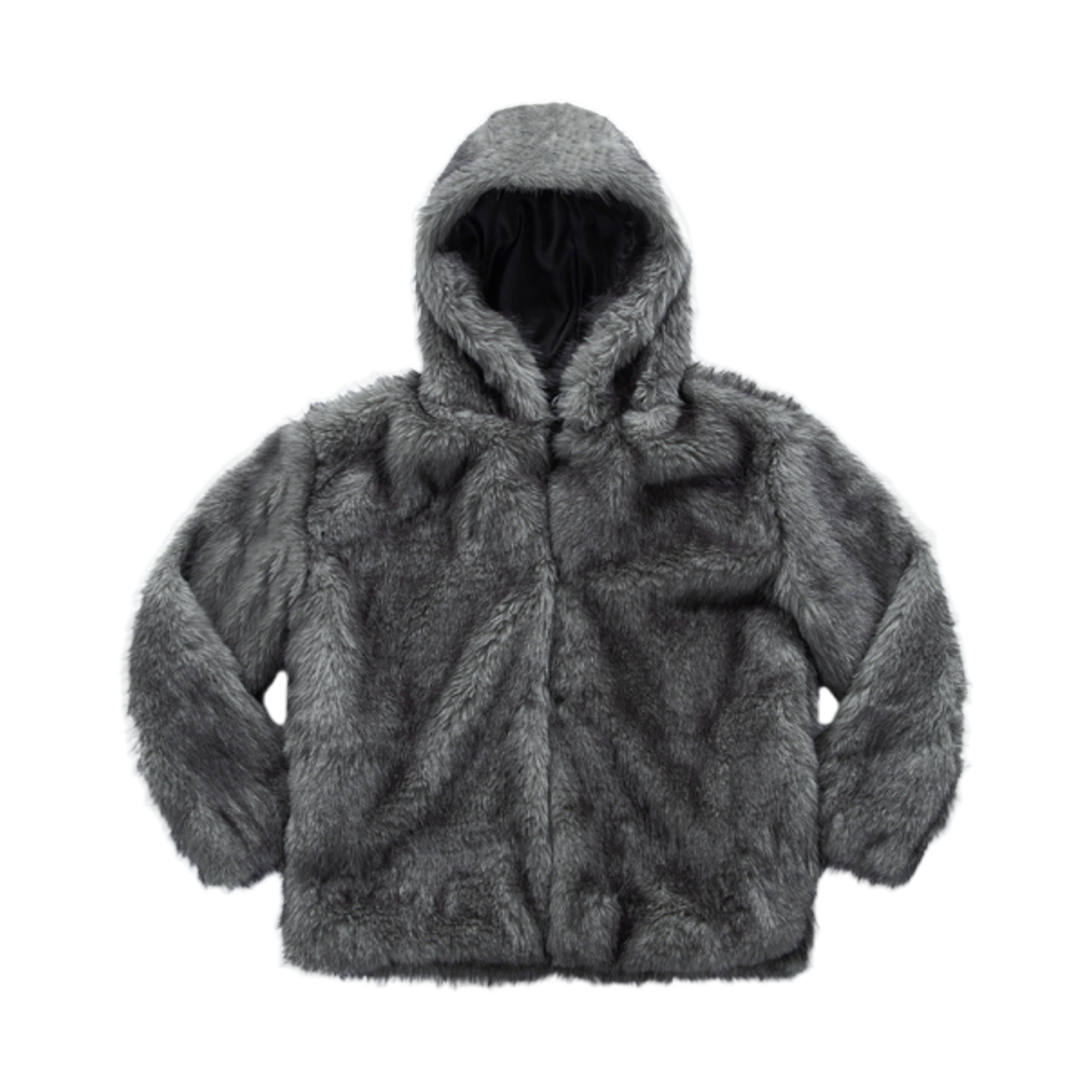 (W) 애즈온 코아 후드 퍼 자켓 그레이((W) Ason Koa Hoodie Fur Jacket Gray)