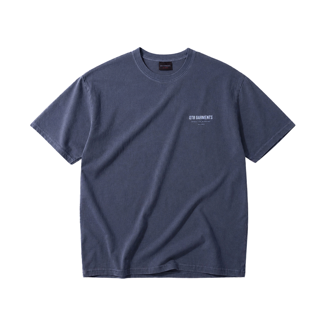 큐티에잇 가먼츠 피그먼트 심플 로고 티 네이비(QT8 GARMENTS Pigment Simple Logo Tee Navy) - 2