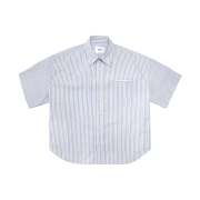 Kamien Box Stripe Half Shirt Blue