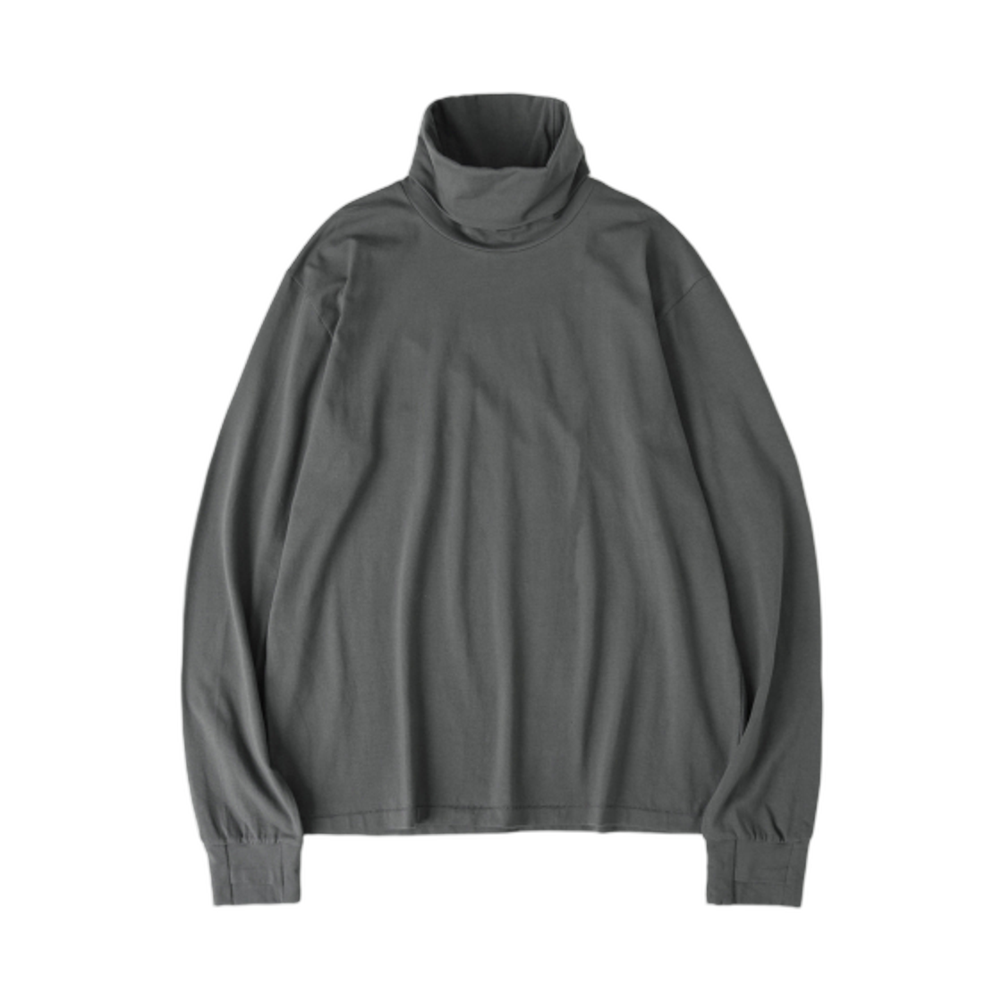 해칭룸 박서 터틀넥 티셔츠 차콜(Hatchingroom Boxer Turtleneck T-Shirt Charcoal)