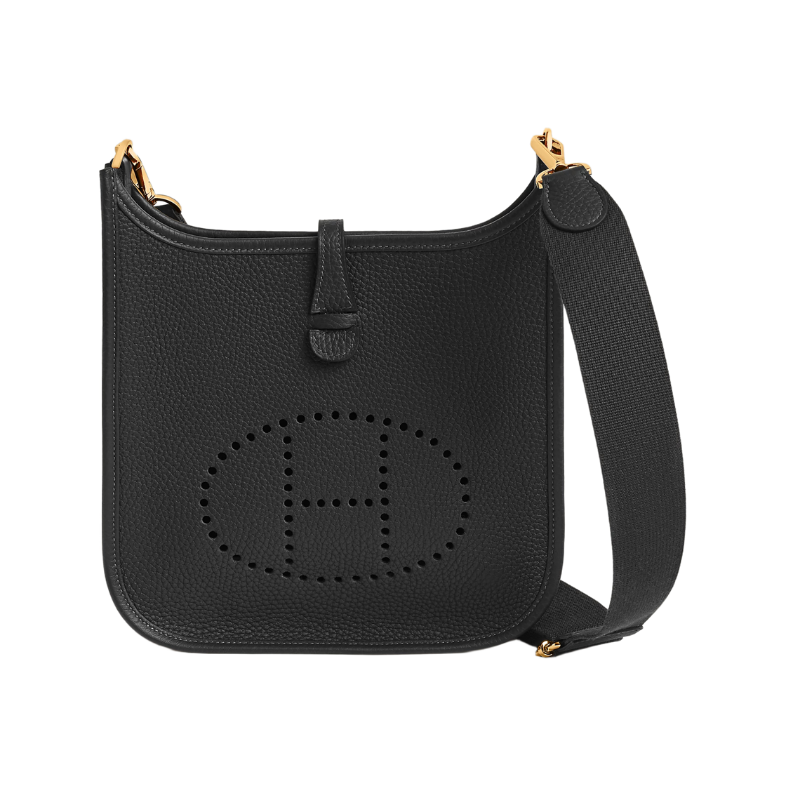 에르메스 에블린 23 포쉐 III 백 클레망스 & 옐로우 골드 하드웨어 누아(Hermes Evelyne 23 Poche III Bag Clemence & Yellow Gold Noir) - 1