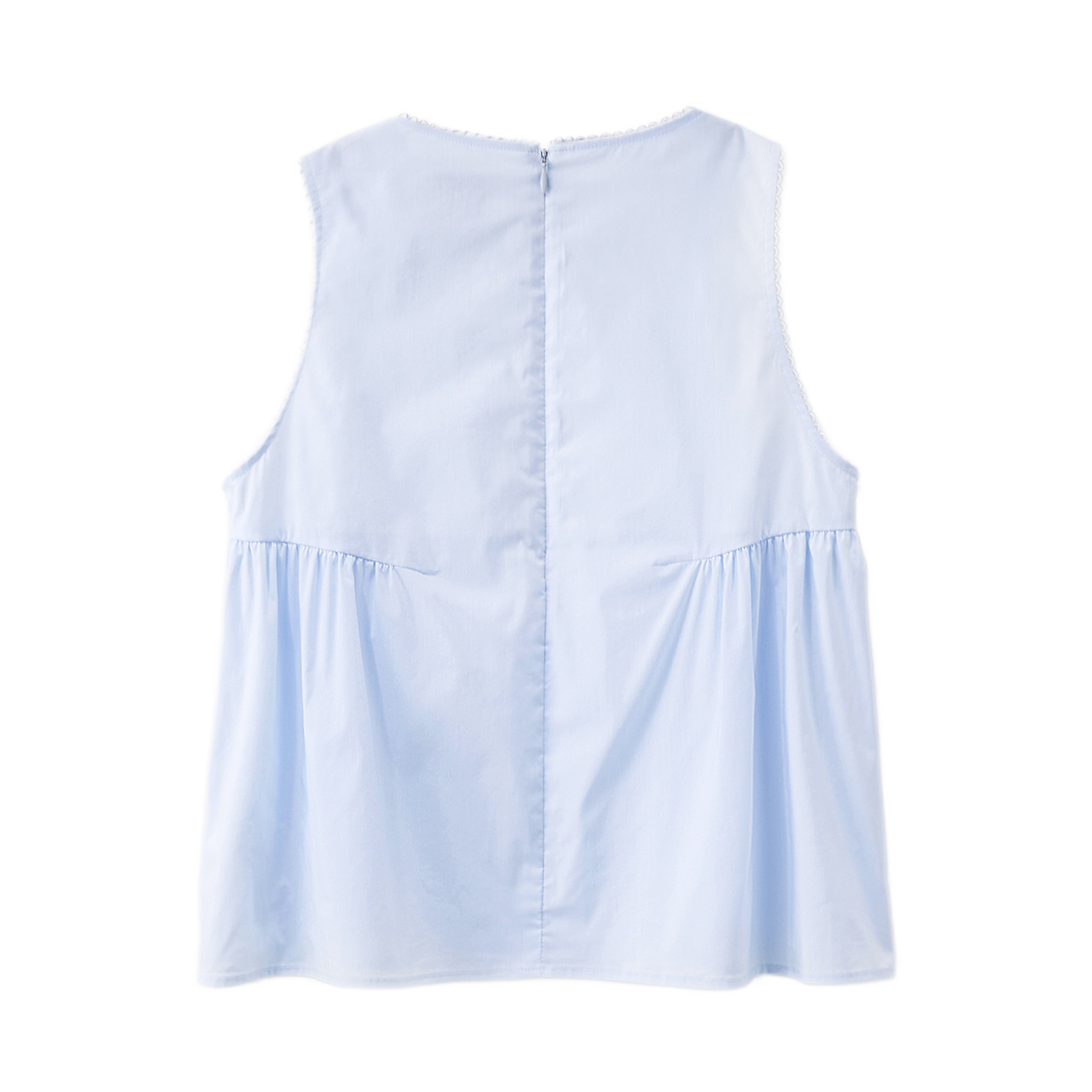 세터 우먼 플레어 슬리브리스 블라우스 스카이 블루(SATUR W Flare Sleeveless Blouse Sky Blue) - 2