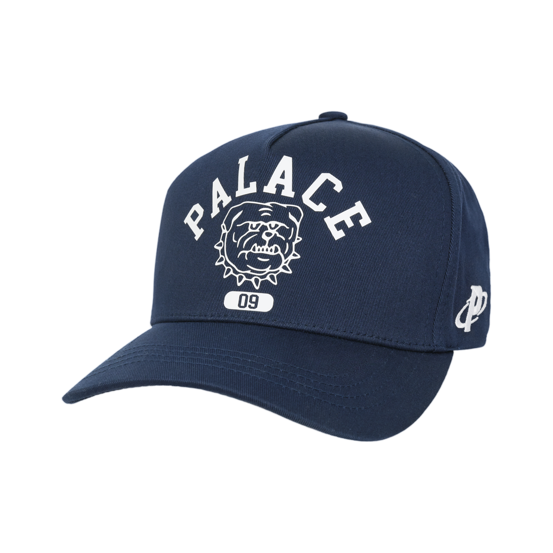 - Palace Bulldog P Frame 5-Panel Snapback Navy - 26SS