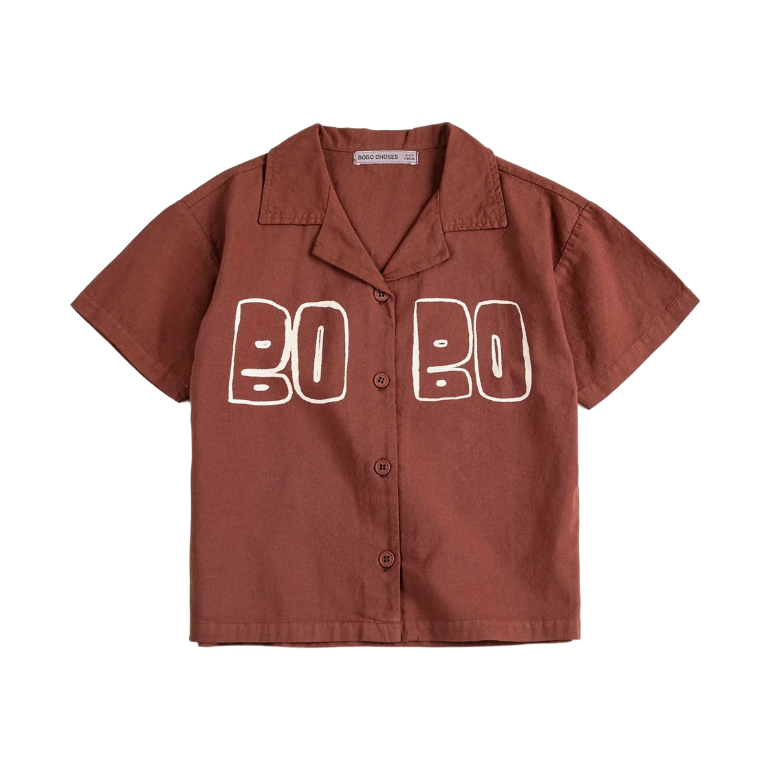 (키즈) 보보쇼즈 씬 우븐 셔츠 브라운((Kids) Bobo Choses Thin Woven Shirt Brown) - 1