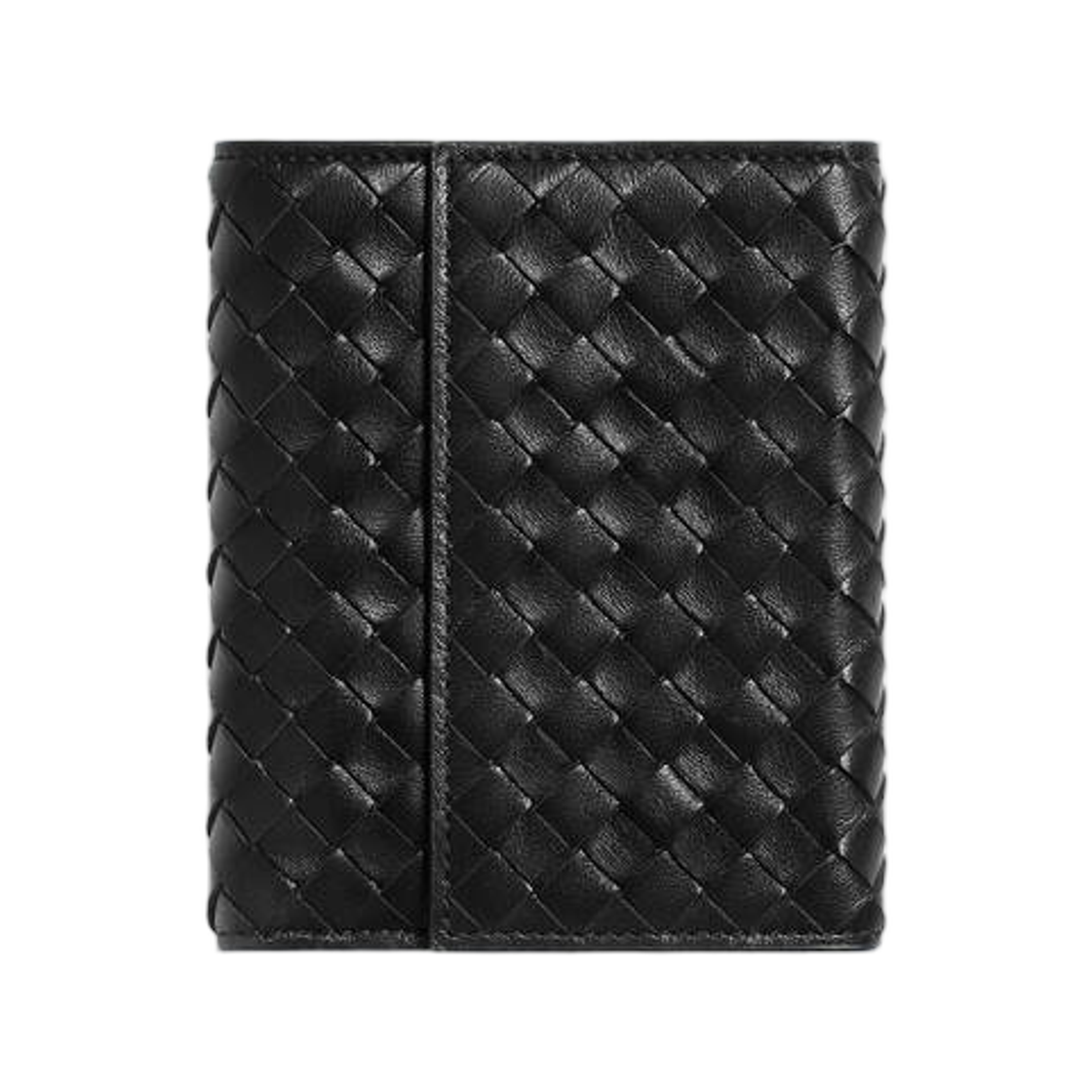 875463V0HW48425 Bottega Veneta Intrecciato Piccolo Small Bi-Fold Zipped With Flap Black