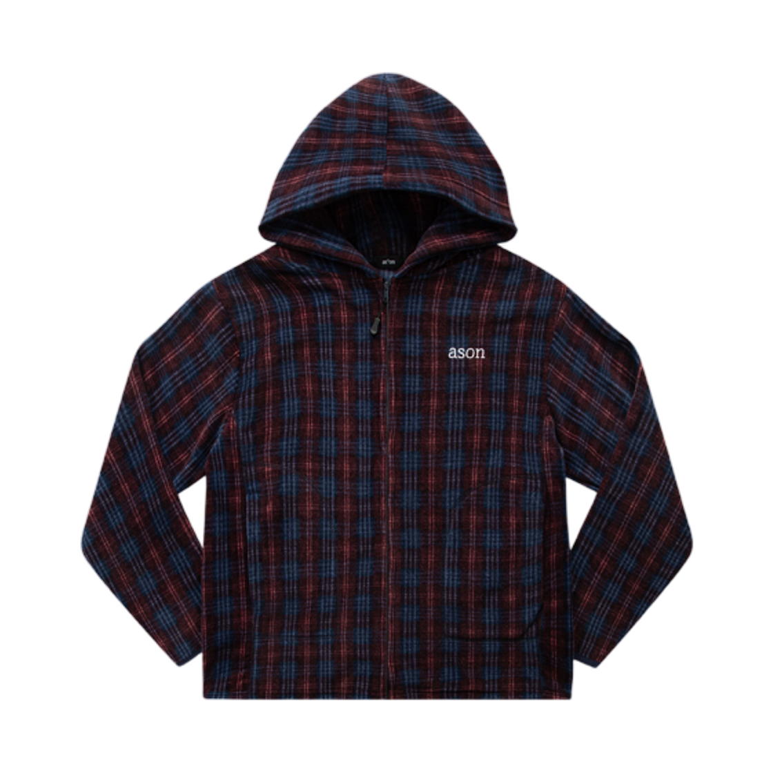 (W) 애즈온 체크 플리스 후드 집업 멀티((W) Ason Check Fleece Hoodie Zip Up Multi) - 1