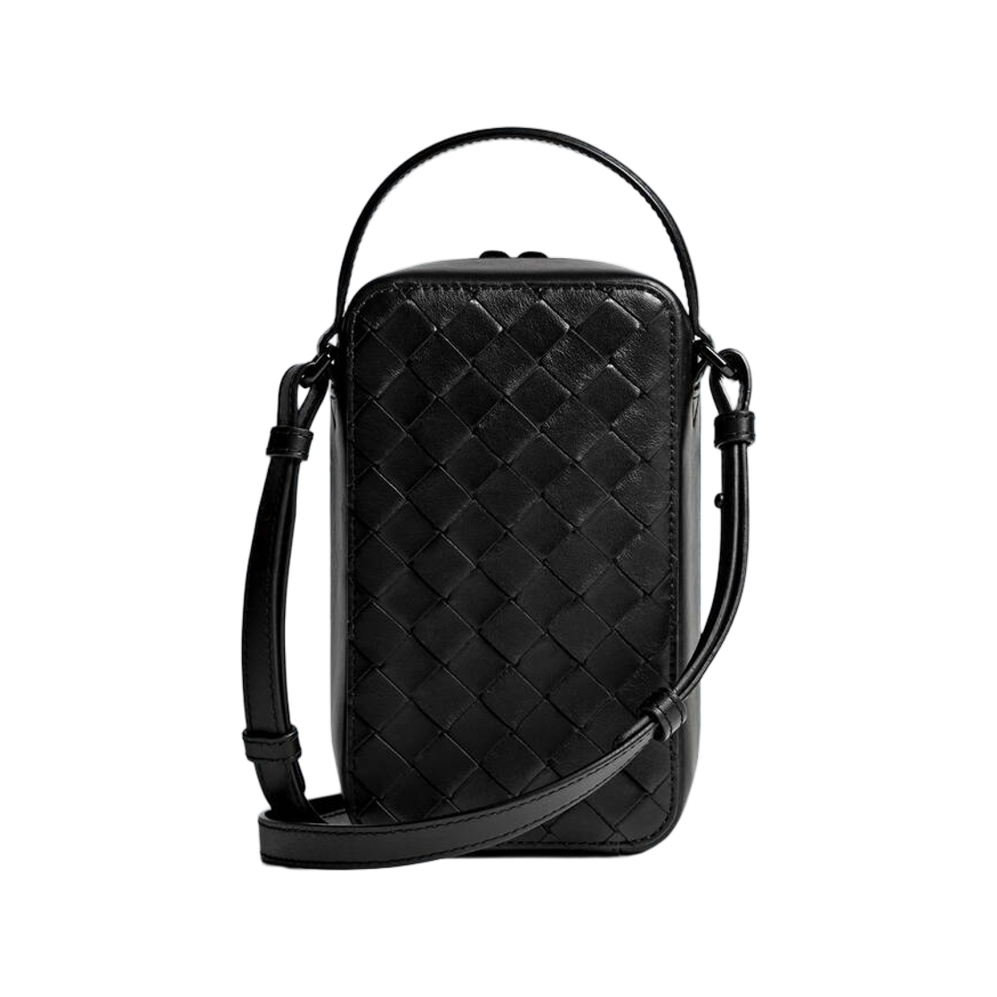 보테가 베네타 겟어웨이 버티컬 폰 파우치 블랙 네로 오파코(Bottega Veneta Getaway Vertical Phone Pouch Black Nero Opaco) - 2